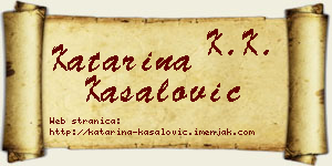 Katarina Kasalović vizit kartica
